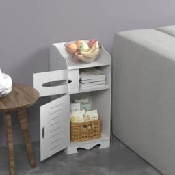 BRIEFNESS Bathroom Storage Cabinet Freestanding Floor Cabinet Sideboard Cabinet White Cabinet Bathroom Storage Shelf