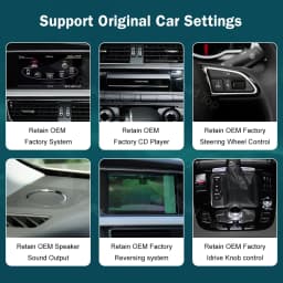 12.3 inch Wireless CarPlay Multimedia Screen Android Auto For Audi A5 2008-2016 Airplay Autolink
