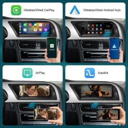 12.3 inch Wireless CarPlay Multimedia Screen Android Auto For Audi A5 2008-2016 Airplay Autolink