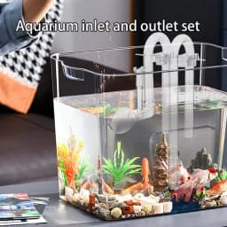 Fish Tank Inflow Outflow Sets Aquarium Inflow Outflow Tube Kit Fish Tank Strainer Device External Filtering Replacement