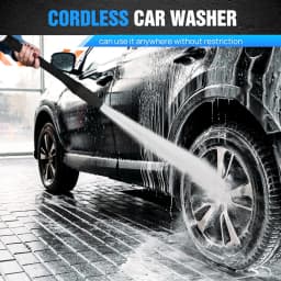 21V Cordless Pressure Washer Electric Car Washer,with Foam Filter Water Tank, High Pressure, Multifuction Nozzle Cleaner Jet Car