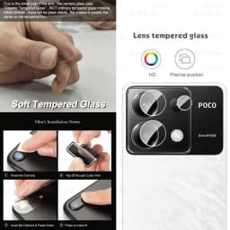 For Poco X6 5G Glass 6in1 Tempered Glass Camera Film Little X 6 X7 Pro X7Pro X6Pro PocoX6 PocoX7Pro PocoX6Pro Screen Protector