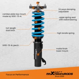 24 Level Adj.Damper Coilovers Suspension Kit For Ford Focus MK3 FWD 12-18 Shocks