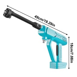Portable Electric High Pressure Washer Cordless Efficient Car Garden Cleaning Spray Gun With 2Battery Compatible with Makita 18v