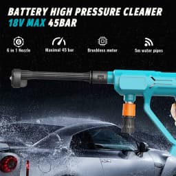Portable Electric High Pressure Washer Cordless Efficient Car Garden Cleaning Spray Gun With 2Battery Compatible with Makita 18v