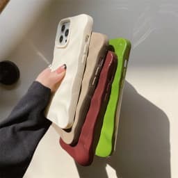 Luxury Plating 3D Wave Pattern Glossy Case For iPhone 16 15 14 13 12 11 Pro Max X XS Max XR 7 8 Plus Fashion Bright Bumper Cover