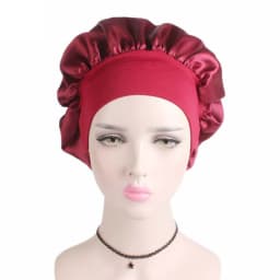 1/2x Long Hair Care Satin Bonnet Night Sleep Hat Cap Silk feel Head Wrap Turban