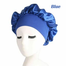 1/2x Long Hair Care Satin Bonnet Night Sleep Hat Cap Silk feel Head Wrap Turban