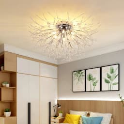 KOMORE Firework Flush Mount Ceiling Light G9 Bulb Base for Living Room, Bedroom, Kitchen