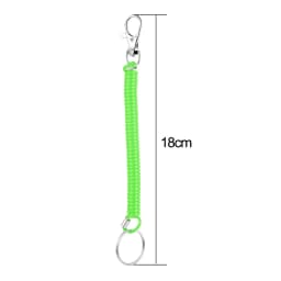 Retractable Spiral Clip On Ring Stretchy Elastic Coil Spring Keyring Key Chain