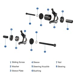 23Pc Front Wheel Drive Bearing Puller Press Removal Installation Tool Kit Set UK