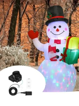 Inflatable Air Blower Blowing Fan Reusable Replacement Fan Blower With LED Light String For Outdoor Garden Inflatable Decor