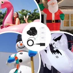 Inflatable Air Blower Blowing Fan Reusable Replacement Fan Blower With LED Light String For Outdoor Garden Inflatable Decor