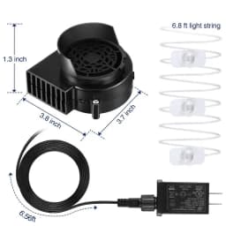 Inflatable Air Blower Blowing Fan Reusable Replacement Fan Blower With LED Light String For Outdoor Garden Inflatable Decor