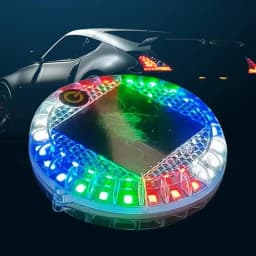 Car Flashing Alarm Lamp Safety Anti Collision Lamp Intelligent Sensor Security Strobe Light Night Riding Warning Side Light
