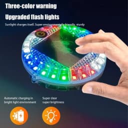 Car Flashing Alarm Lamp Safety Anti Collision Lamp Intelligent Sensor Security Strobe Light Night Riding Warning Side Light