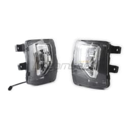 Pair LED DRL Fog Lamp Assembly for Chevy Chevrolet Silverado 1500 2016 2017 2018 Daytime Running Light Daylight White Driving