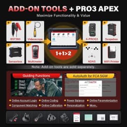 LAUNCH X431 PRO3 APEX Car Diagnostic Tools OBD2 Scanner Diagnost Auto Automotive Scan Autoscanner Diagnosis 2 Years Free Update