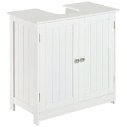 HOMCOM Basin Sink Vanity Cabinet Toilet Bathroom Shelf Door Storage Wooden