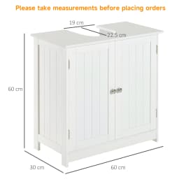 HOMCOM Basin Sink Vanity Cabinet Toilet Bathroom Shelf Door Storage Wooden