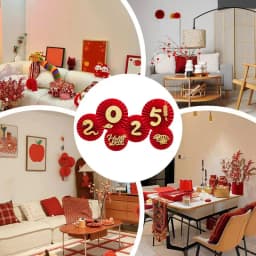 6PCS Chinese New Years Paper Fans Lunar New Year Decorations 2025 Chinese New Year Wall Decor Paper fan flower decoration