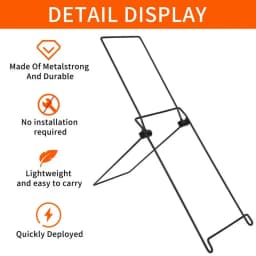 Garden Solar Panel Stand 2 Pack Solar Panel Holder Steel Panel Mobile Rack Foldable Solar Panel Support Lightweight Bracket