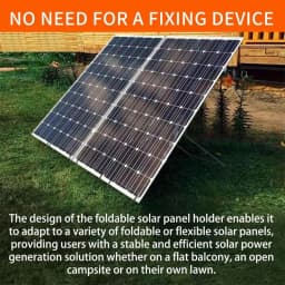 Garden Solar Panel Stand 2 Pack Solar Panel Holder Steel Panel Mobile Rack Foldable Solar Panel Support Lightweight Bracket