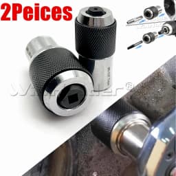 2Pcs Tap Socket Set 6-1/4'' 1/4-1/2'' Drive Socket Adapter Tap Extractor Socket Adjustable Jaw Extractor Screw Tool