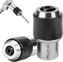 2Pcs Tap Socket Set 6-1/4'' 1/4-1/2'' Drive Socket Adapter Tap Extractor Socket Adjustable Jaw Extractor Screw Tool