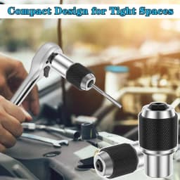 2Pcs Tap Socket Set 6-1/4'' 1/4-1/2'' Drive Socket Adapter Tap Extractor Socket Adjustable Jaw Extractor Screw Tool