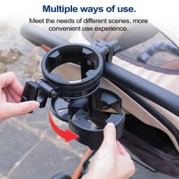 Stroller Water Bottle Holder Toddler Stroller Water Bottle Holder Clamp-On Multi-Functional Motorcycle Mount Organizer Quick