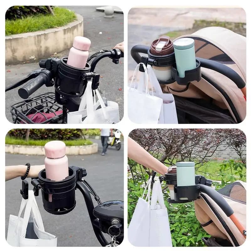 Stroller Water Bottle Holder Toddler Stroller Water Bottle Holder Clamp-On Multi-Functional Motorcycle Mount Organizer Quick