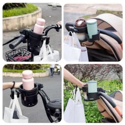 Stroller Water Bottle Holder Toddler Stroller Water Bottle Holder Clamp-On Multi-Functional Motorcycle Mount Organizer Quick