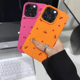 For iPhone 16 15 14 13 12 11 Pro Max CaseCute Cartoon Cherry Lichee Pattern Silicone Cover For iPhone XS Max XR 16 15 Plus Funda