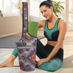 Yoga Mat Bag Long Tote Large Size Pocket Yoga Mat Carrier Bohemian Fashion Sport Accessories Organizer Fit Most Size Pads