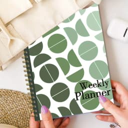 2pcs exquisite planners, with practical inner pages for weekly plans and notes.