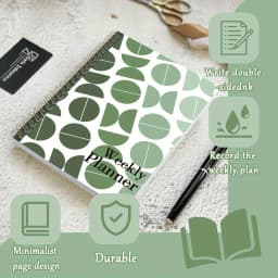 2pcs exquisite planners, with practical inner pages for weekly plans and notes.