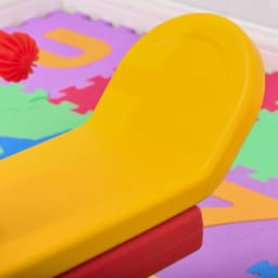 HOMCOM Kids Seesaw Safe Teeter Totter 2 Seats with Easy-Grip Handles Multicolor