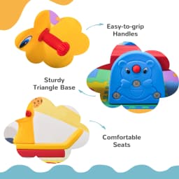 HOMCOM Kids Seesaw Safe Teeter Totter 2 Seats with Easy-Grip Handles Multicolor