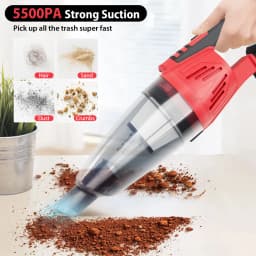 DayPlus Portable Car Cordless Vacuum Cleaner Powerful Suction Rechargeable Handheld Cleaner Quick Charge for Car Home Pet Hair