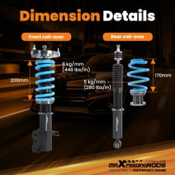 Shock Absorber Coilover Spring kit For NISSAN JUKE 11-17, 24 Level Adjustable Damper