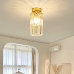 KOMORE Crystal Mount Ceiling Light 23cm /25cm / 30cm Dia for Living Room, Bedroom, Kitchen