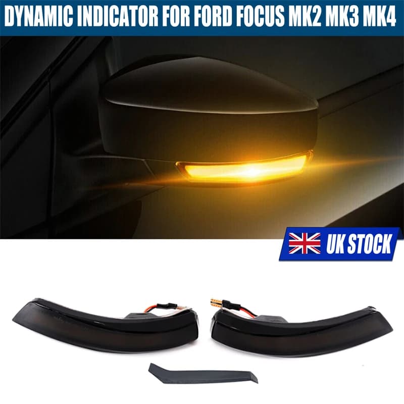 Dynamic Blinker LED Turn Signal Light Rearview Mirror Indicator Sequential Lamp For Ford Focus Mk2 Mk3 Mondeo Mk4 Accessories