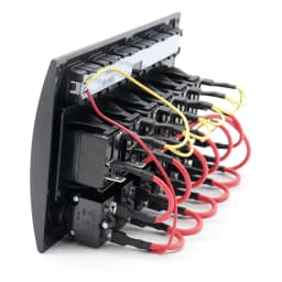 6 Gang LED Rocker Switch Panel with Circuit Breakers for RV Car Marine Boat