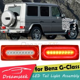 LED Tail Light For Mercedes Benz G-Class W463 G500 / G55 AMG / G550 / G63 AMG 1999-2018 Rear Fog Lamp W/ Sequential Turn Signal