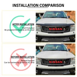 1Pc Acrylic Bonnet Guard For Nissan Navara D40 2006 2007 2008 2009 Front Shield Hood Bug Deflector Car Accessories Spanish Model