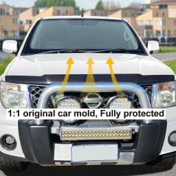 1Pc Acrylic Bonnet Guard For Nissan Navara D40 2006 2007 2008 2009 Front Shield Hood Bug Deflector Car Accessories Spanish Model