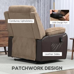 HOMCOM Power Lift Riser and Recliner Chair with Remote Control