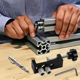 Doweling Jig Kit Drill Puncher Locator Double Hole Drilling Guide Access Puncher For 2020 2040 3030 3060 4040 Aluminum Extrusion