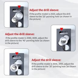 Doweling Jig Kit Drill Puncher Locator Double Hole Drilling Guide Access Puncher For 2020 2040 3030 3060 4040 Aluminum Extrusion